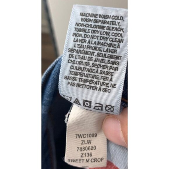 Lucky Brand Women Jeans Sz 12 / 31 Sweet N Crop Blue Denim Classic Beachy Casual - Picture 8 of 12